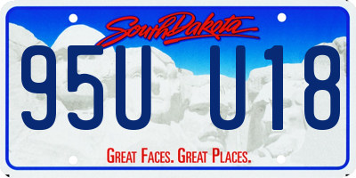 SD license plate 95UU18