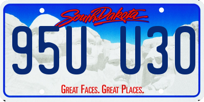 SD license plate 95UU30