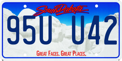 SD license plate 95UU42