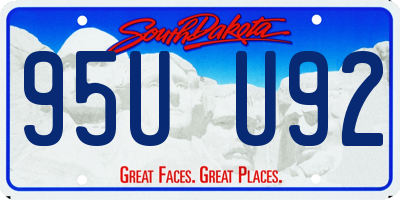SD license plate 95UU92