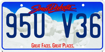 SD license plate 95UV36