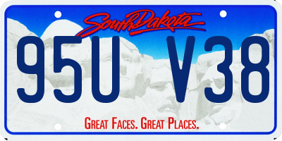 SD license plate 95UV38