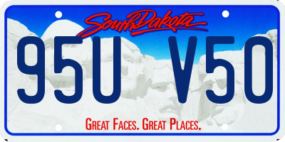 SD license plate 95UV50