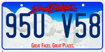 SD license plate 95UV58
