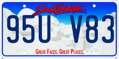 SD license plate 95UV83