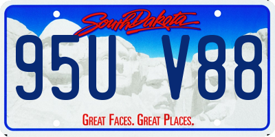 SD license plate 95UV88