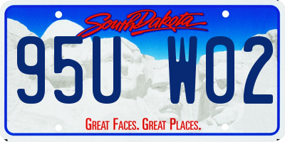 SD license plate 95UW02