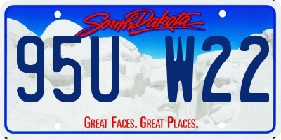 SD license plate 95UW22