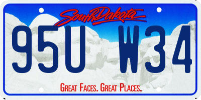 SD license plate 95UW34