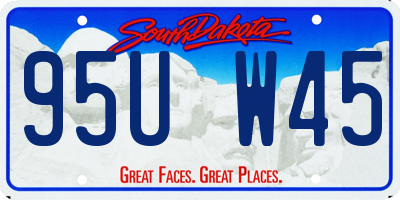 SD license plate 95UW45