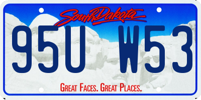 SD license plate 95UW53