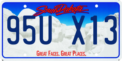 SD license plate 95UX13