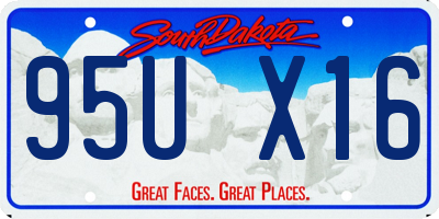 SD license plate 95UX16
