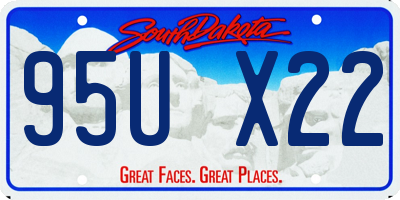 SD license plate 95UX22