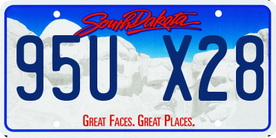 SD license plate 95UX28