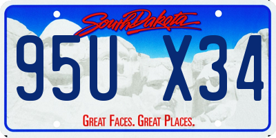 SD license plate 95UX34
