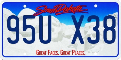 SD license plate 95UX38