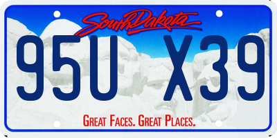 SD license plate 95UX39