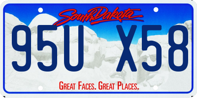 SD license plate 95UX58