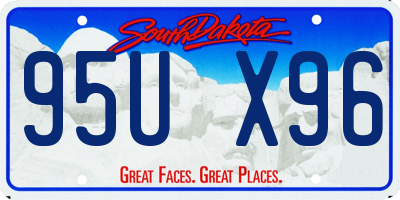 SD license plate 95UX96