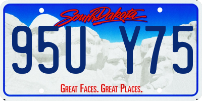 SD license plate 95UY75