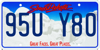 SD license plate 95UY80