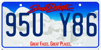 SD license plate 95UY86