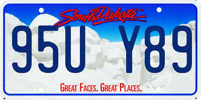 SD license plate 95UY89