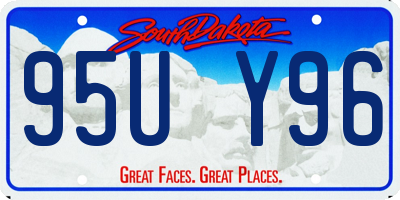 SD license plate 95UY96