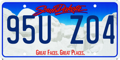 SD license plate 95UZ04