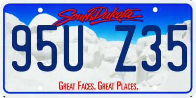 SD license plate 95UZ35