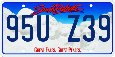 SD license plate 95UZ39