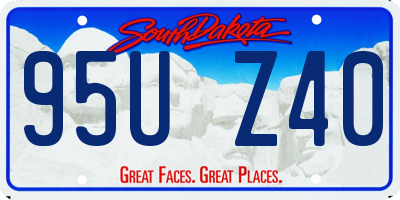 SD license plate 95UZ40