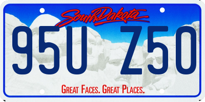 SD license plate 95UZ50