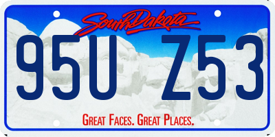 SD license plate 95UZ53