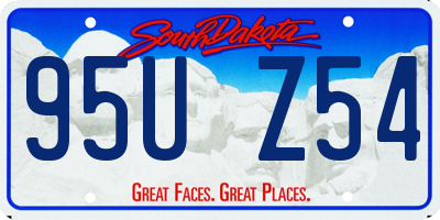 SD license plate 95UZ54