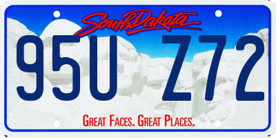 SD license plate 95UZ72