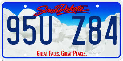 SD license plate 95UZ84