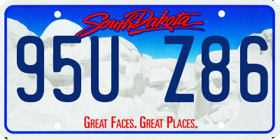 SD license plate 95UZ86