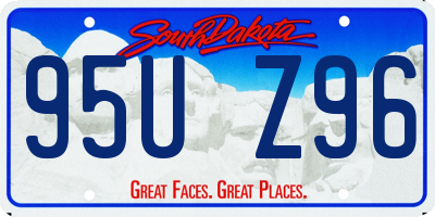 SD license plate 95UZ96