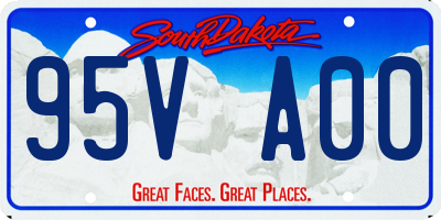 SD license plate 95VA00