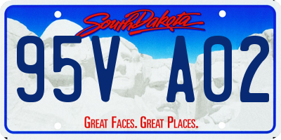 SD license plate 95VA02