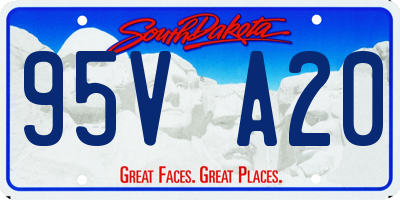 SD license plate 95VA20