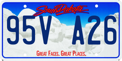 SD license plate 95VA26