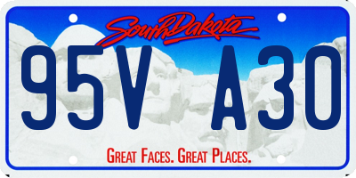 SD license plate 95VA30