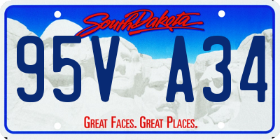 SD license plate 95VA34