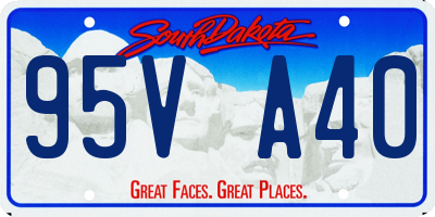 SD license plate 95VA40