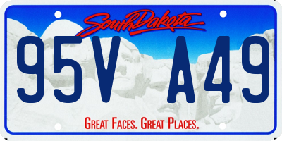 SD license plate 95VA49