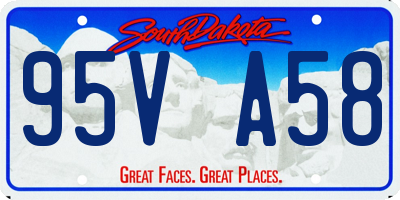 SD license plate 95VA58