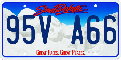 SD license plate 95VA66